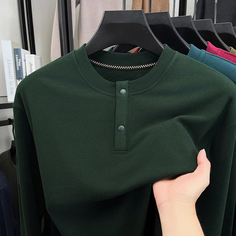 Thermal Long John - Suéter Henley de Corte Holgado para