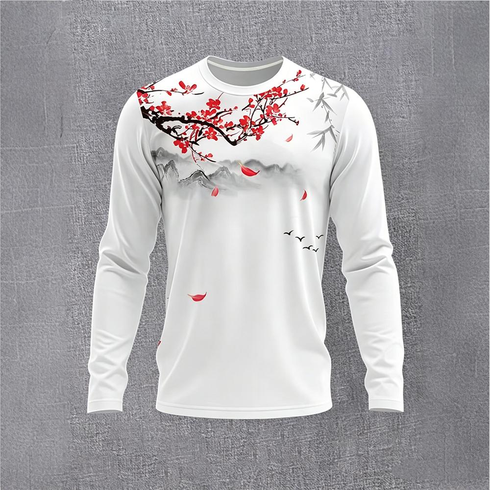 Base Layer Top - Camiseta de Manga Larga con Estampado